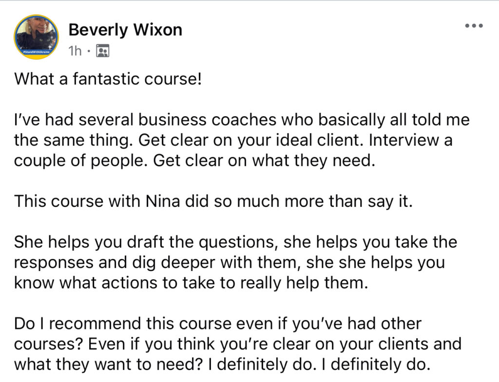 Dr. Beverly's Testimonial